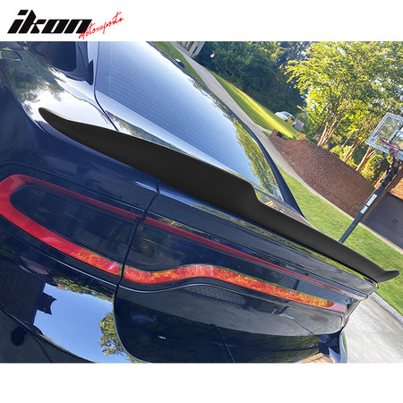 Fits 15-23 Dodge Charger Rear Trunk Spoiler Wing Lip ABS V3 Style