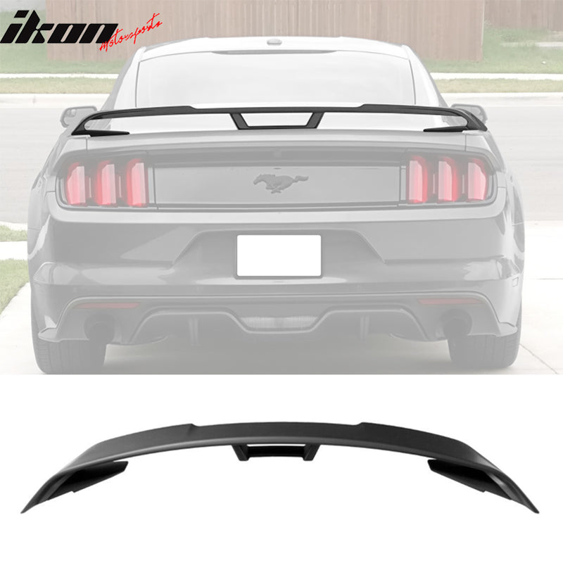 IKON MOTORSPORTS, Trunk Spoiler Compatible With 2015-2022 Ford Mustang Coupe, Rear Trunk Lip Wing Spoiler Rear Lid Wing ABS Plastic TP Style Painted #M6466 Oxford White, 2016 2017 2018 2019 2020