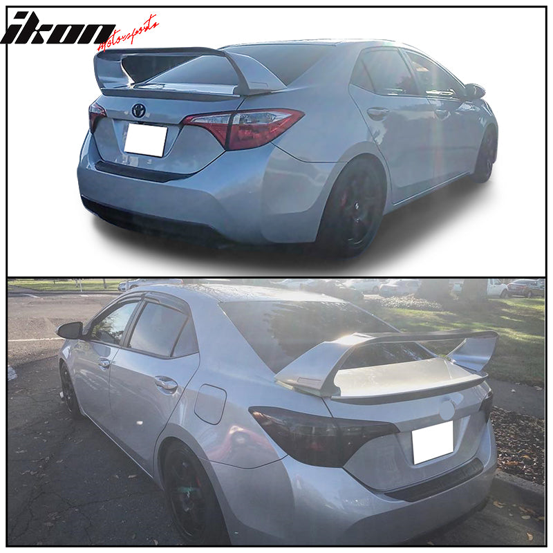 Fits 14-21 Toyota Corolla Mugen Style Rear Trunk Spoiler Wing Gloss Black ABS