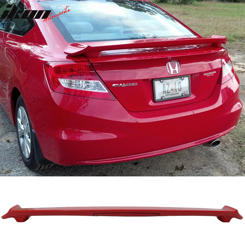 12-15 Civic 9Th Coupe Trunk Spoiler LED Brake