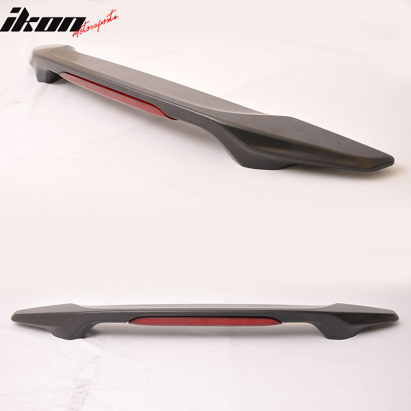 Fits 16-21 Honda Civic Sedan 4Dr IKON Style Roof + Trunk Spoiler Unpainted ABS