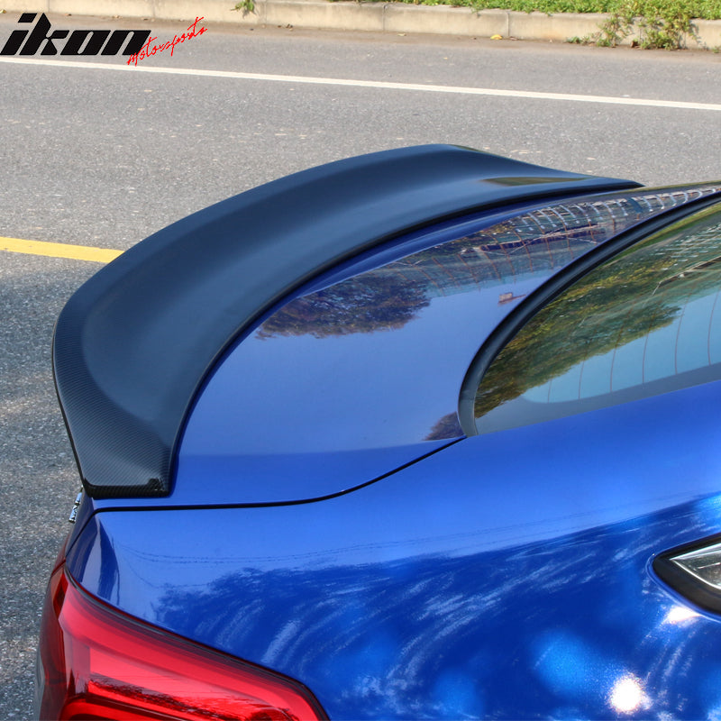 IKON MOTORSPORTS, Duckbill Trunk Spoiler Compatible With 2022 Honda Civic Sedan 4-Door, IKON Style ABS Plastic Rear Tail Trunk Wing Spoiler Lip