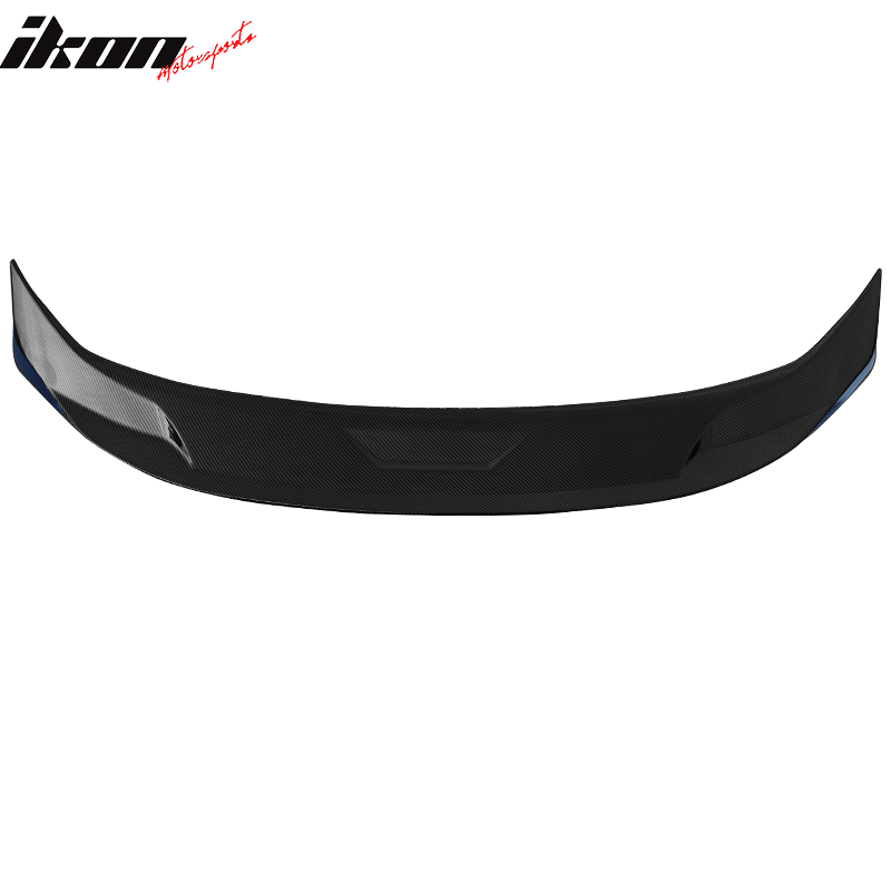 IKON MOTORSPORTS, Trunk Spoiler Compatible With 2022 Honda Civic Sedan 4-Door, JDM Style ABS Plastic Rear Tail Trunk Wing Spoiler Lip