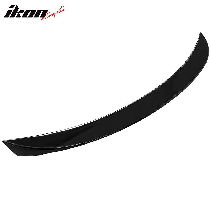 IKON MOTORSPORTS, Trunk Spoiler Compatible With 2014-2023 Infiniti Q50, ABS Plastic AS Style High Kick Duckbill Rear Trunk Lid Spoiler