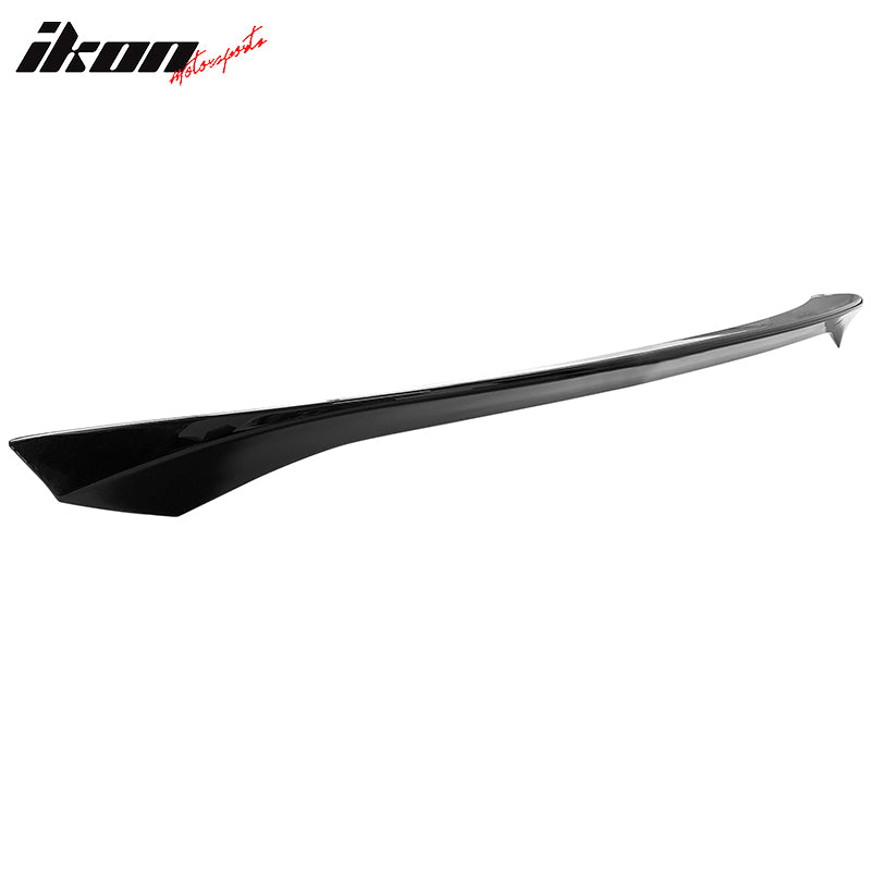 IKON MOTORSPORTS, Trunk Spoiler Compatible With 2014-2023 Infiniti Q50, ABS Plastic AS Style High Kick Duckbill Rear Trunk Lid Spoiler