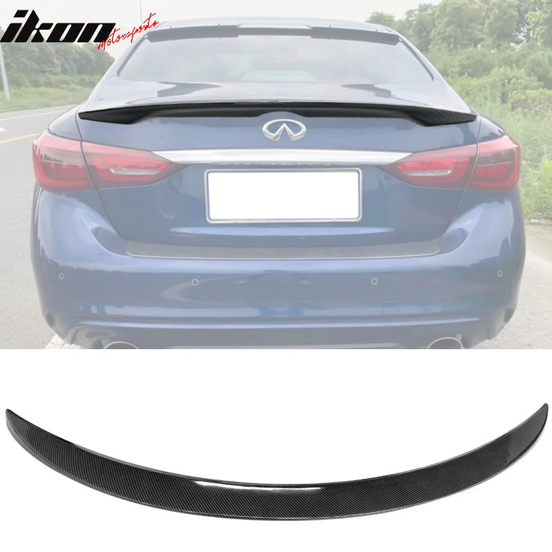 2014-2024 Infiniti Q50 OEM Style Carbon Fiber Print Rear Spoiler Wing