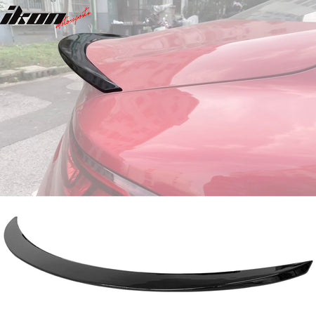 IKON MOTORSPORTS, Trunk Spoiler Compatible With 2017-2022 Infiniti Q60, ABS Plastic  X Style High Kick Duckbill Rear Trunk Lid Spoiler