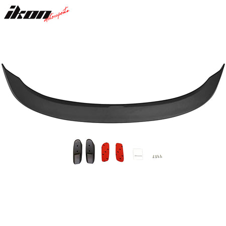 IKON MOTORSPORTS, Rear Trunk Spoiler Compatible With 2021-2023 Kia K5, Rear Trunk Spoiler Wing Lip Added on Bodykit Replacement ABS Plastic MG Style