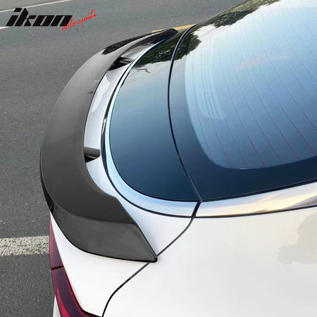 IKON MOTORSPORTS, Rear Trunk Spoiler Compatible With 2021-2023 Kia K5, Rear Trunk Spoiler Wing Lip Added on Bodykit Replacement ABS Plastic MG Style