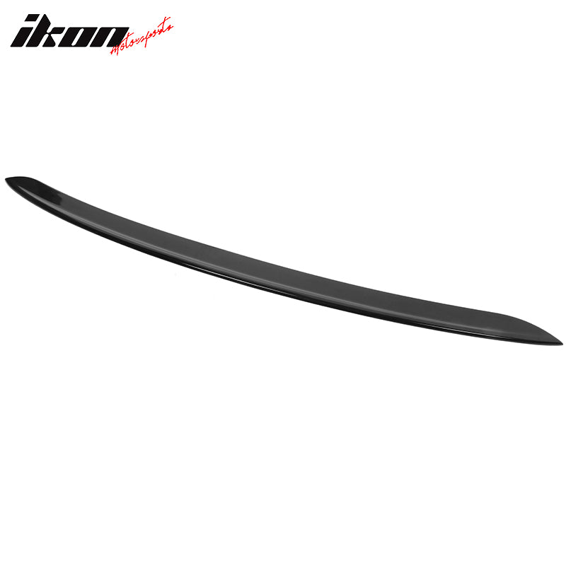 IKON MOTORSPORTS, Rear Trunk Spoiler Compatible With 2021-2024 Kia K5, Rear Trunk Spoiler Wing Lip Added on Bodykit Replacement ABS Plastic OE Style Gloss Black