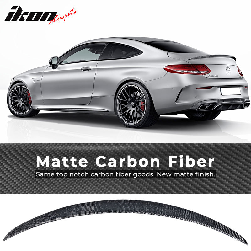 Fits 17-22 BENZ C-Class W205 Coupe Trunk Spoiler Carbon Fiber