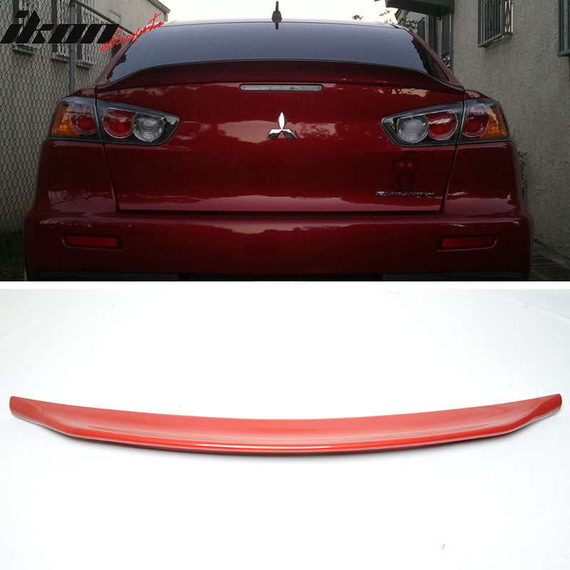 2008-17 Mitsubishi Lancer EVO RS Rally Red Metallic Rear Spoiler Wing