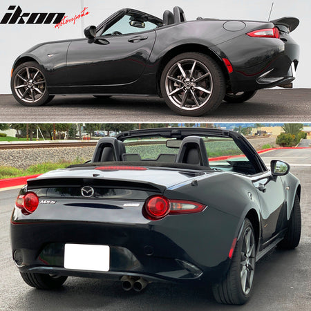 IKON MOTORSPORTS, Trunk Spoiler Compatible With 2016-2023 Mazda MX-5 & MX-5 Miata 4th RF, GS, GT, GX, I Sport