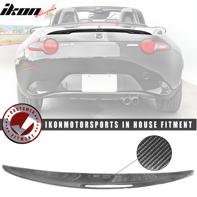 2016-23 Mazda MX-5 Miata 4TH ND P Style Carbon Fiber Rear Spoiler Wing