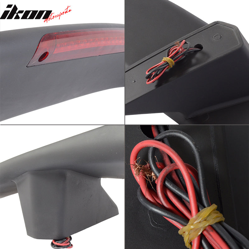 Fits 06-15 Mazda Miata MX5 2Dr Convertible Trunk Spoiler Wing&LED Brake Light