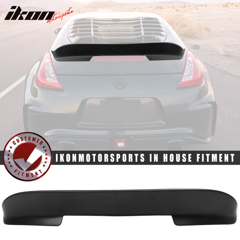 2009-2021 Nissan 370Z 2Dr Ikon Style Unpainted Black Trunk Spoiler PP