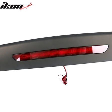 Fit 12-19 Nissan Versa 4Dr Rear Trunk Spoiler Wing ABS W/Brake Light Matte Black