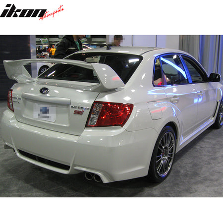 Fit 08-14 Subaru WRX 08-11 Impreza STI ST Style 4Dr Trunk Spoiler Wing (ABS)