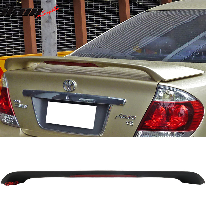 2002-2006 Toyota Camry OEM Style Matte Black LED Rear Trunk Spoiler