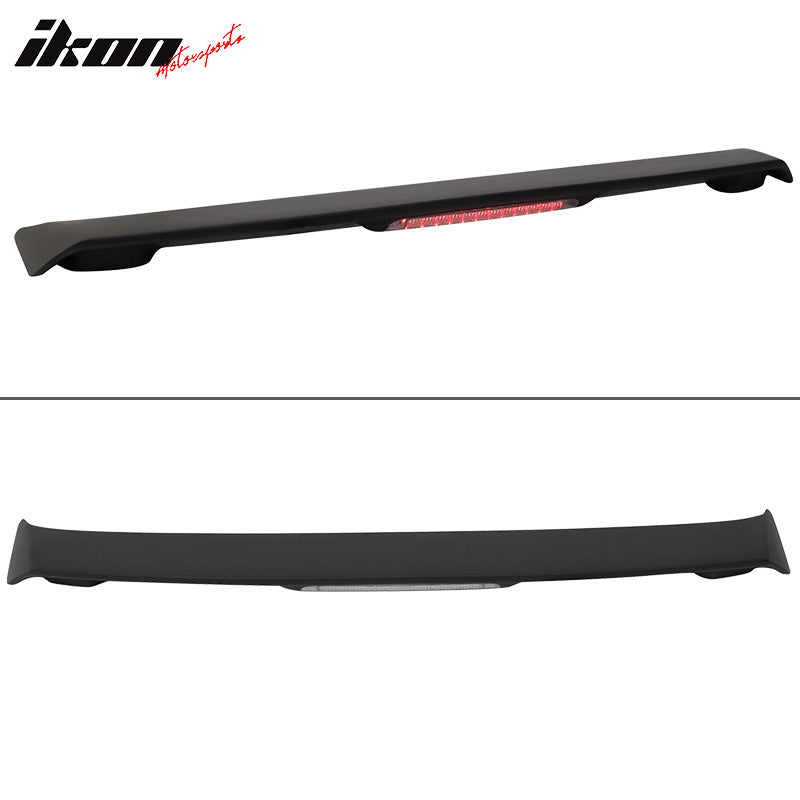 Fit 09-13 Toyota Corolla OE Style Trunk Spoiler & LED Brake Lamp ABS Matte Black