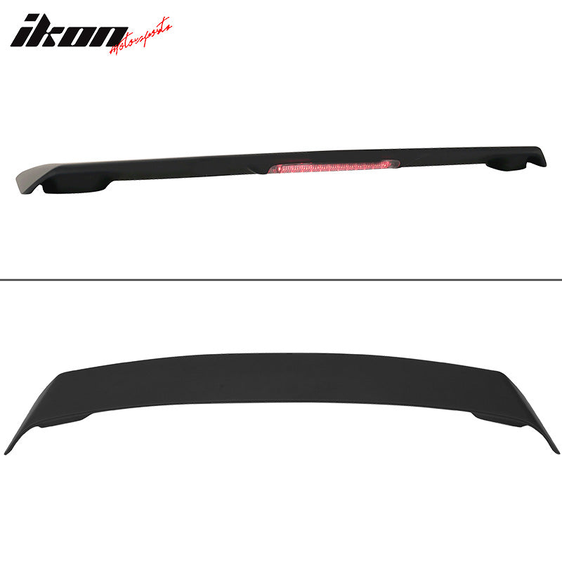 Fit 09-13 Toyota Corolla OE Style Trunk Spoiler & LED Brake Lamp ABS Matte Black