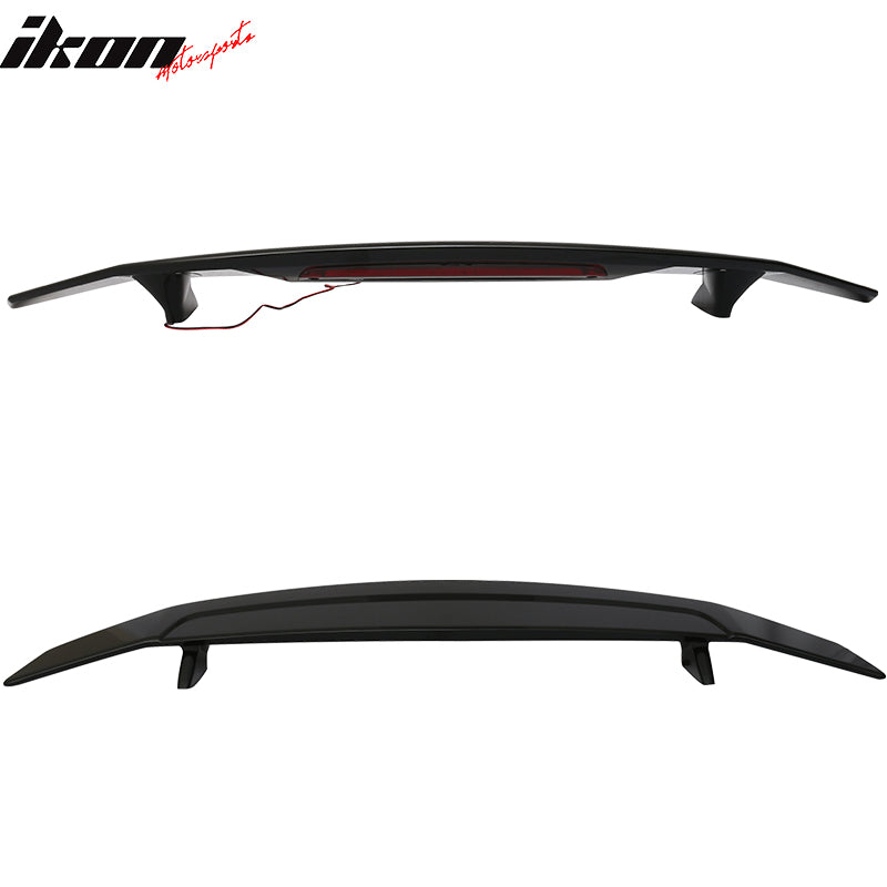 2 Post Universal Trunk Spoiler Wing & 3RD Brake LED Light - ABS