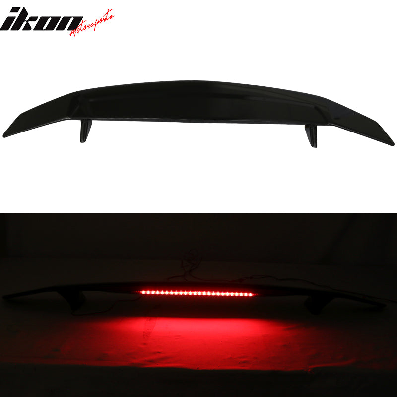 2 Post Universal Trunk Spoiler Wing & 3RD Brake LED Light - ABS