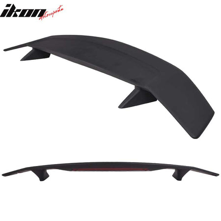 Fits 13-16 Dodge Dart Sedan 4Dr Trunk Spoiler Wing & LED Light - Matte Black ABS