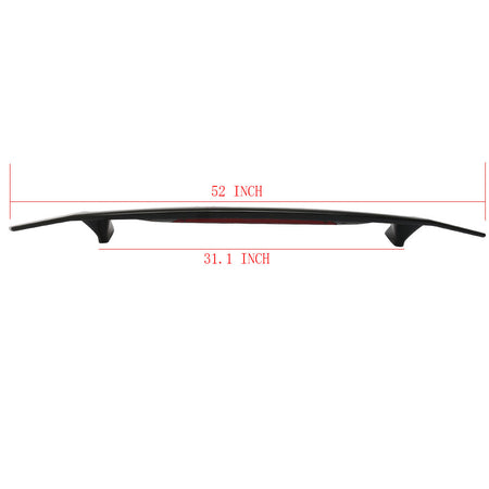 2 Post Universal Trunk Spoiler Wing & 3RD Brake LED Light - ABS