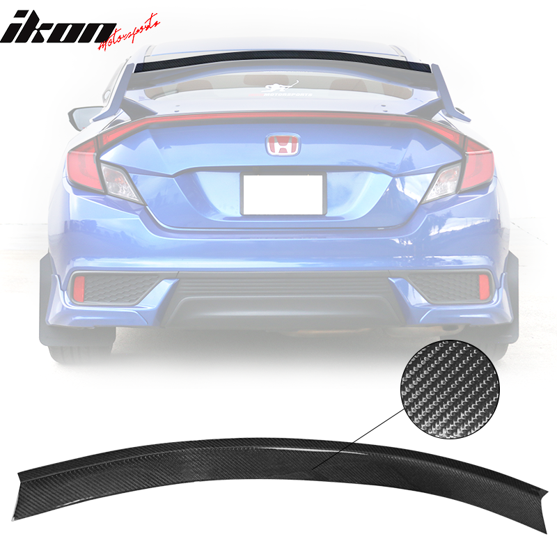 2016-2021 Honda Civic Type R Rear Add on Gurney Flap Trunk Spoiler CF