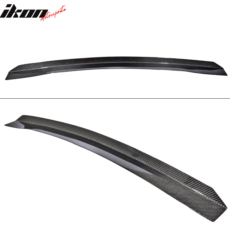 Top Gurney Flap Compatible With 2008-2014 Subaru Impreza WRX, Carbon Fiber (CF) Trunk Boot Lip Spoiler Wing Deck Lid Other Color Available By IKON MOTORSPORTS, 2009 2010 2012 2013