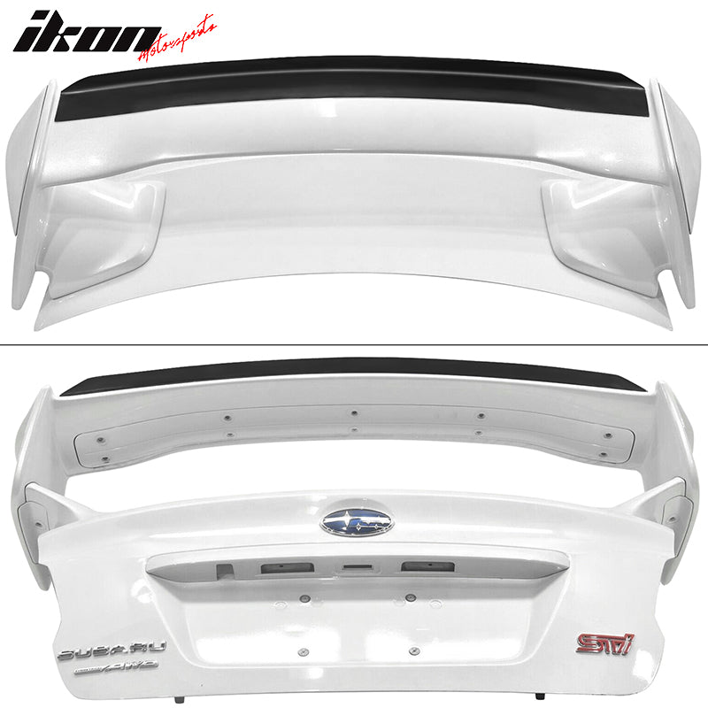 Fits 08-14 Subaru Impreza & WRX Rear Gurney Flap Trunk Spoiler Wing Matte Black