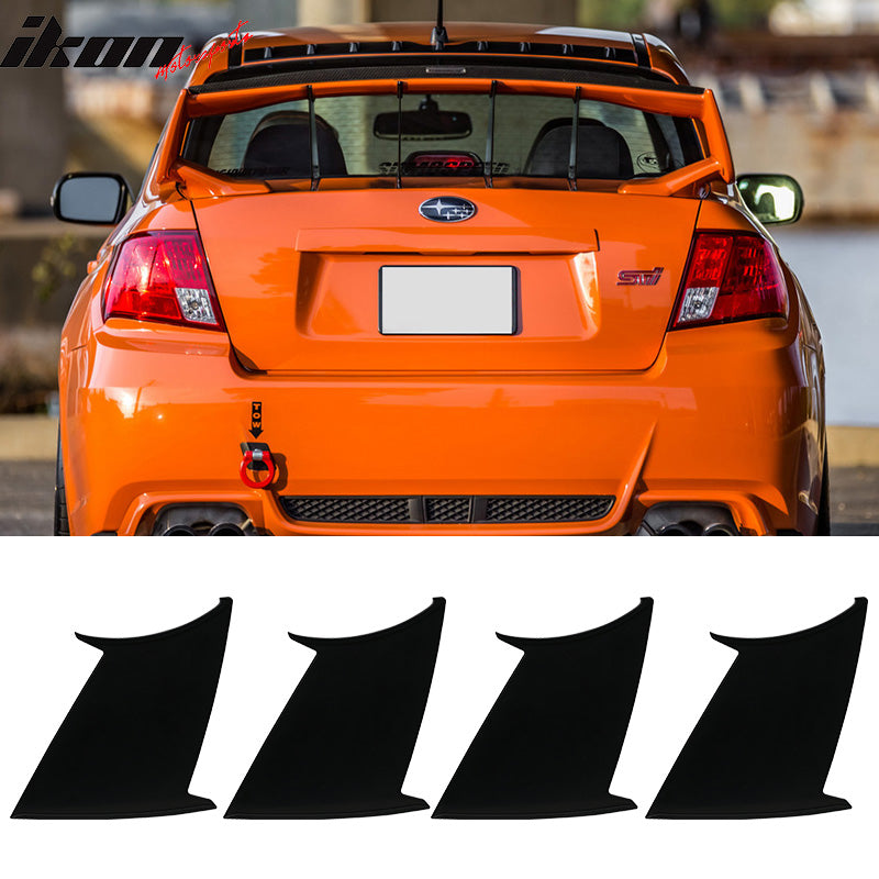 2008-2014 Subaru Impreza WRX STI Trunk Spoiler Stabilizer 4PC ABS