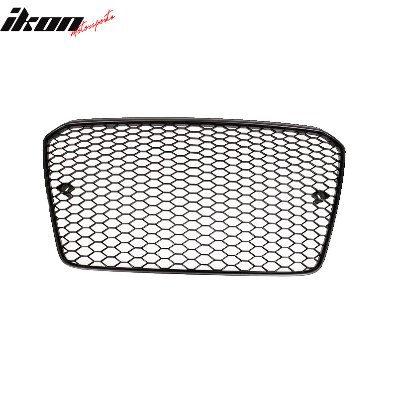 2013-2016 Audi A4 RS4 Black Front Sport Mesh Honeycomb Hood Grille