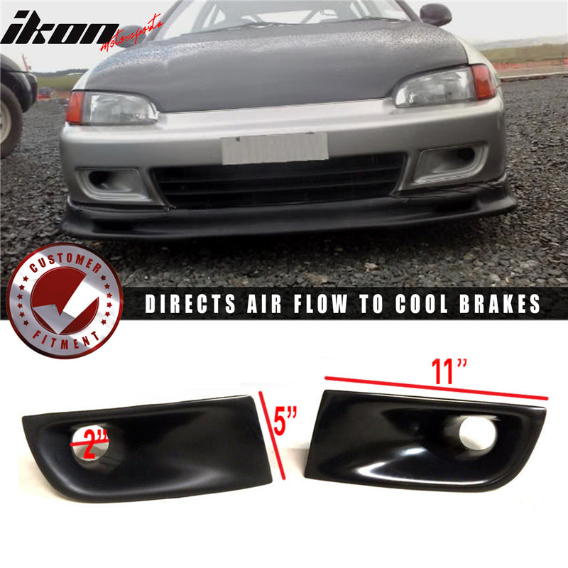 1992-1995 Honda Civic EG SR3 JDM JS Style Air Duct Scoop Vents PU