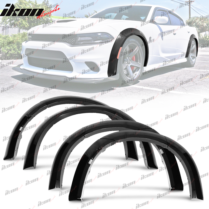 Fits 15-23 Dodge Charger Widebody Style Fender Flares Cover 10PCS ABS