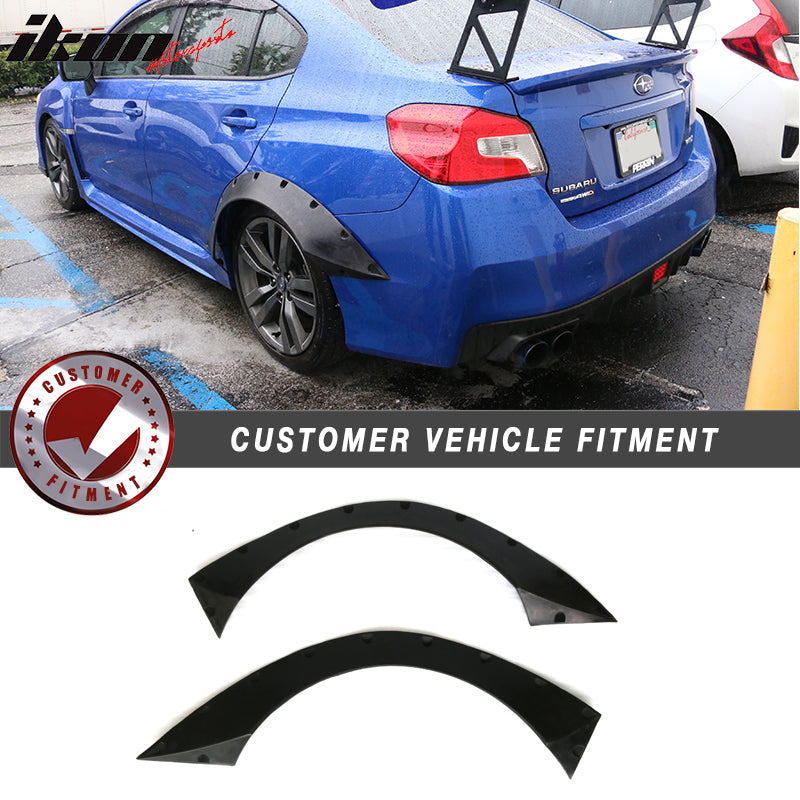 2015-2021 Subaru WRX STI RB Unpainted Rear Wide Body Fender Flares PU