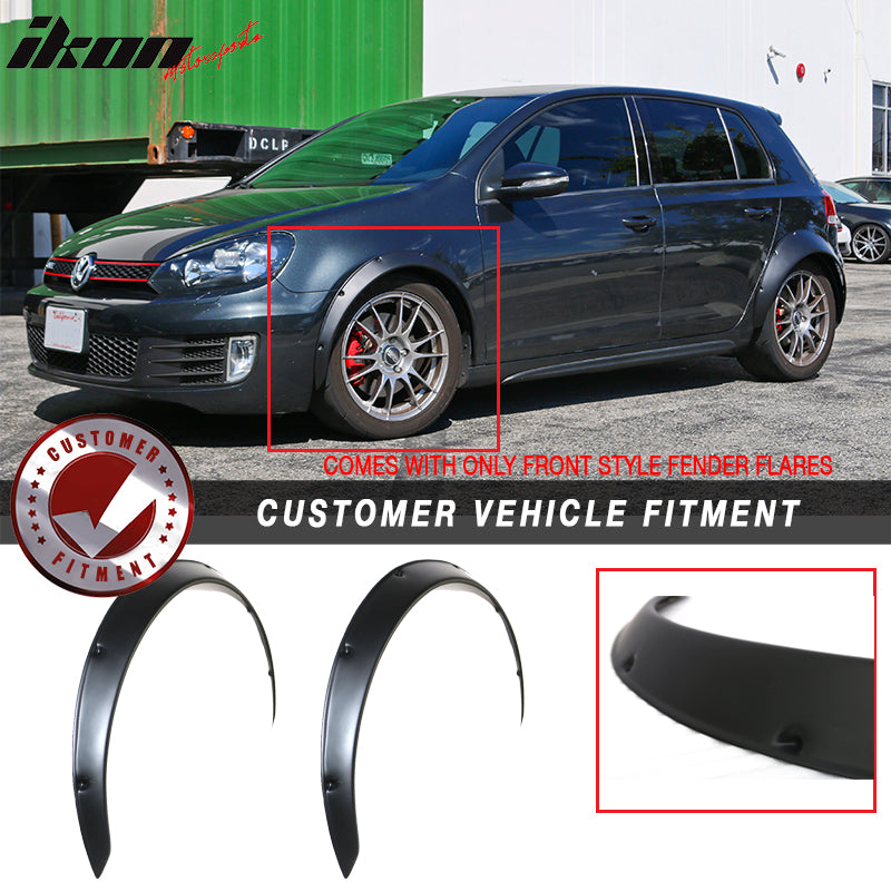 Ikon V3 Universal 50mm Front 90mm Wide Rear Polypropylene Fender Flares Set of 4