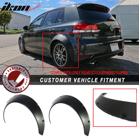 Ikon V3 Universal 50mm Front 90mm Wide Rear Polypropylene Fender Flares Set of 4