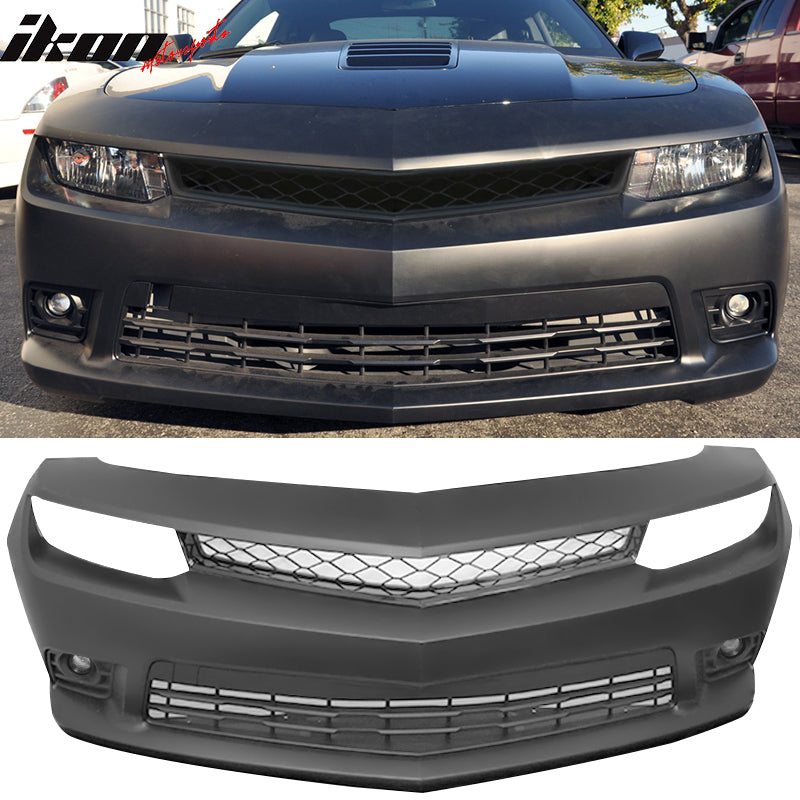 Fits 14-15 Chevrolet Camaro SS PP Front Bumper w/Foglight Upper Grille