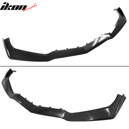 IKON MOTORSPORTS, Front Lip Compatible With 2014-2019 Chevrolet Corvette C7, Upgrade ZR1 Style Painted PP Front Bumper Lip Spoiler Splitter, 2015 2016 2017 2018