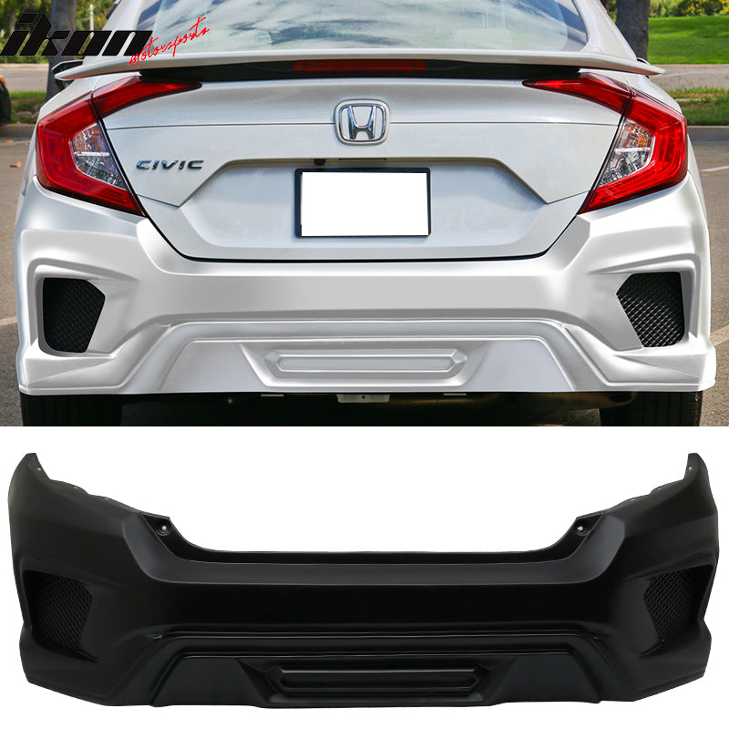 Fits 16-21 Civic Sedan Gen X Concept Style Front & Rear Bumper Conversion Kit PP