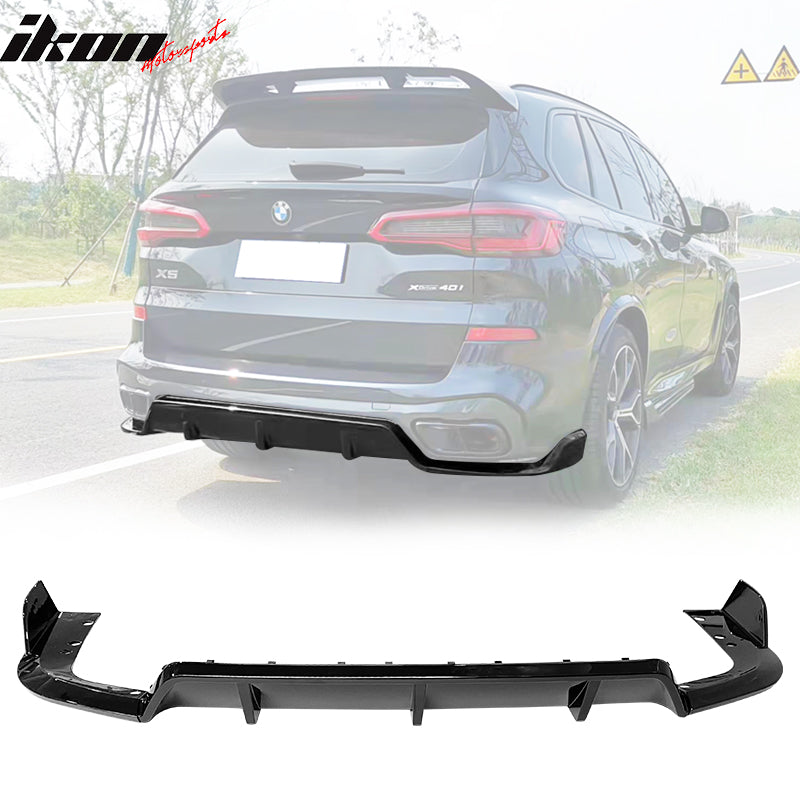 2019-2025 BMW G05 X5 M Sport Gloss Black Rear Bumper Lip Diffuser ABS