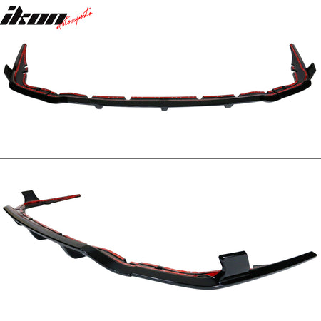 IKON MOTORSPORTS, Rear Diffuser Compatible With 2019-2023 BMW G07 X7 M Sport, Rear Bumper Lip Apron Lower Diffuser Splitters Canard Protector 3PCS, ABS Plastic Gloss Black