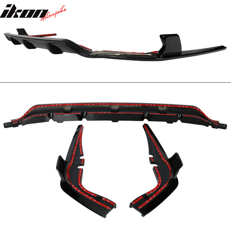 Clearance Sale For 19-23 BMW G07 X7 M Sport 3PCS Rear Bumper Lip ABS Gloss Black