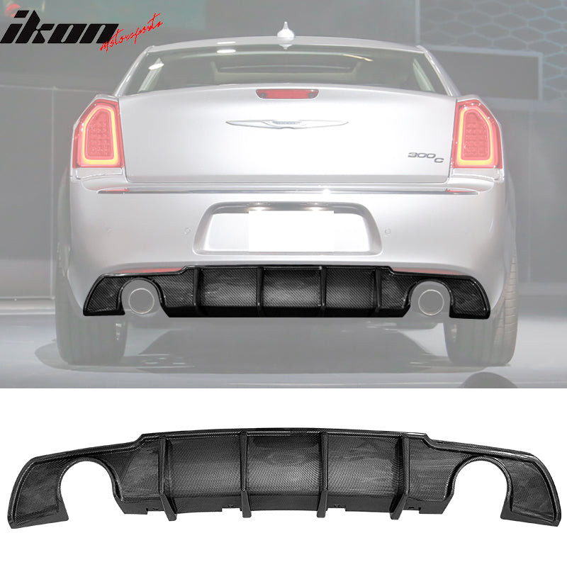 Fits 15-23 Chrysler 300 Shark Fin Rear Diffuser Lip with LED Light