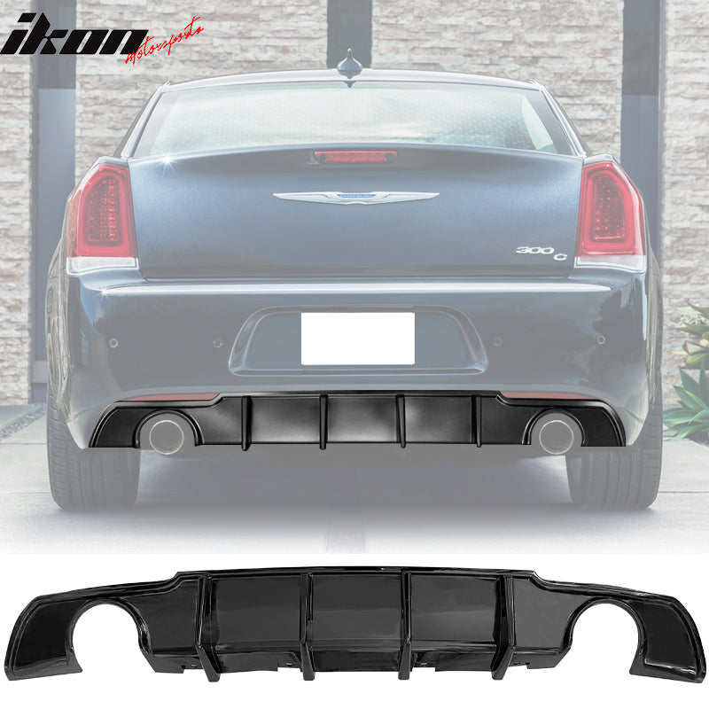 Fits 15-23 Chrysler 300 Shark Fin Rear Diffuser Lip with LED Light