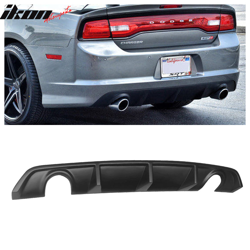 2012-2014 Dodge Charger SRT8 OEM Style Unpaint Rear Bumper Diffuser PP