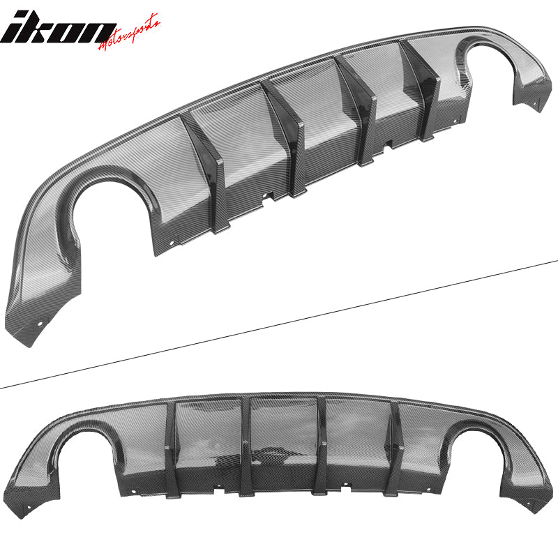 Fits 15-23 Dodge Charger SRT V3 Style Rear Diffuser with Reflective Tape