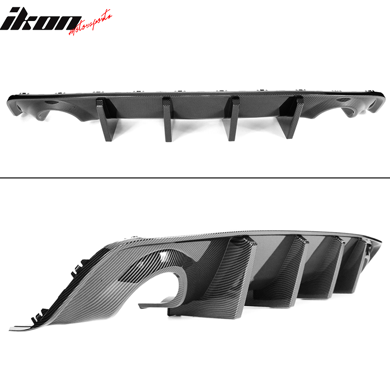 Fits 15-23 Dodge Charger Widebody Whole Bumper Side Carbon Look Diffuser Kits